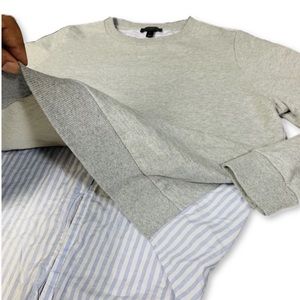 🍁J. Crew Sweater with Cotton Twill Back size S